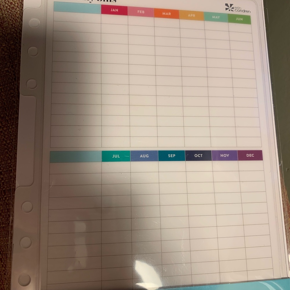 Erin Condren Vibrant Monthly Calendar